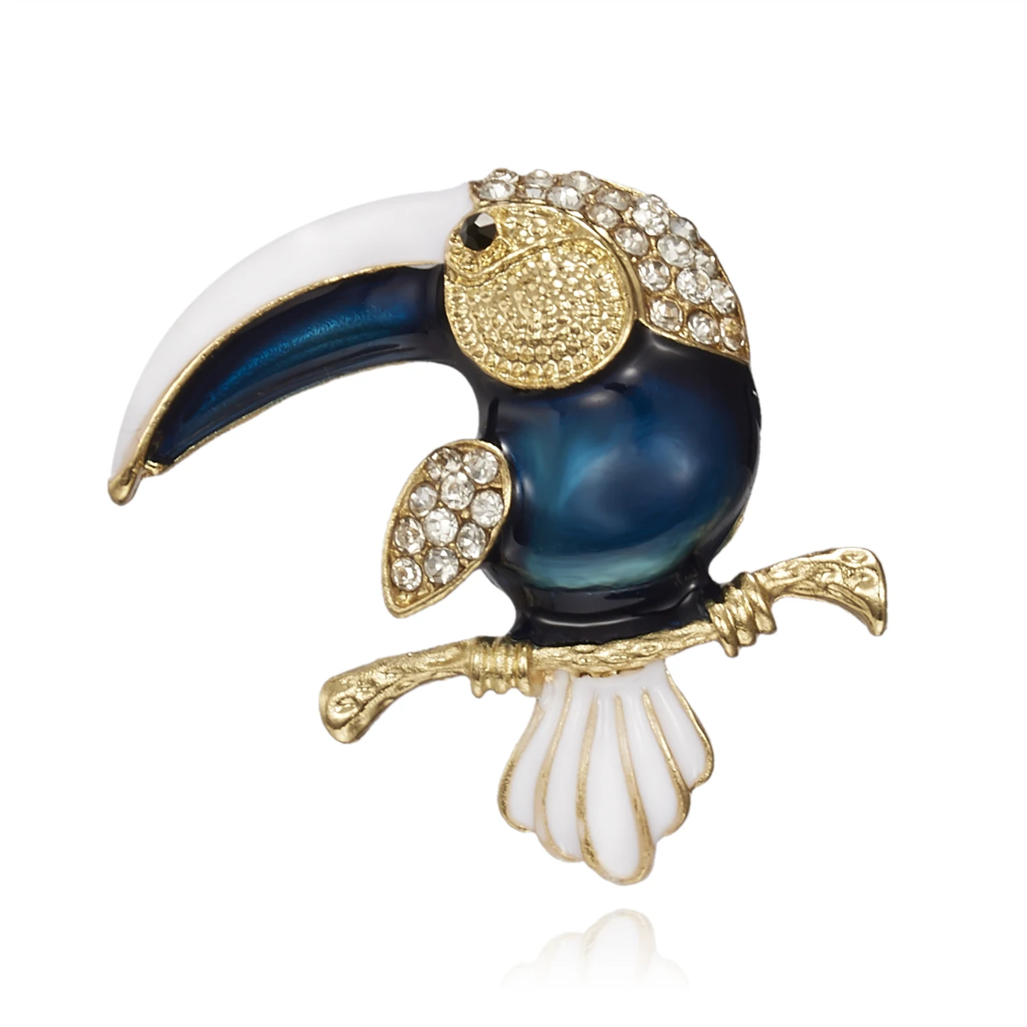 

rinhoo Metal Bird Badge Brooches Female Rhinestone Pins and Brooches for Women Vintage Animal Collar Brooch Pins Badge