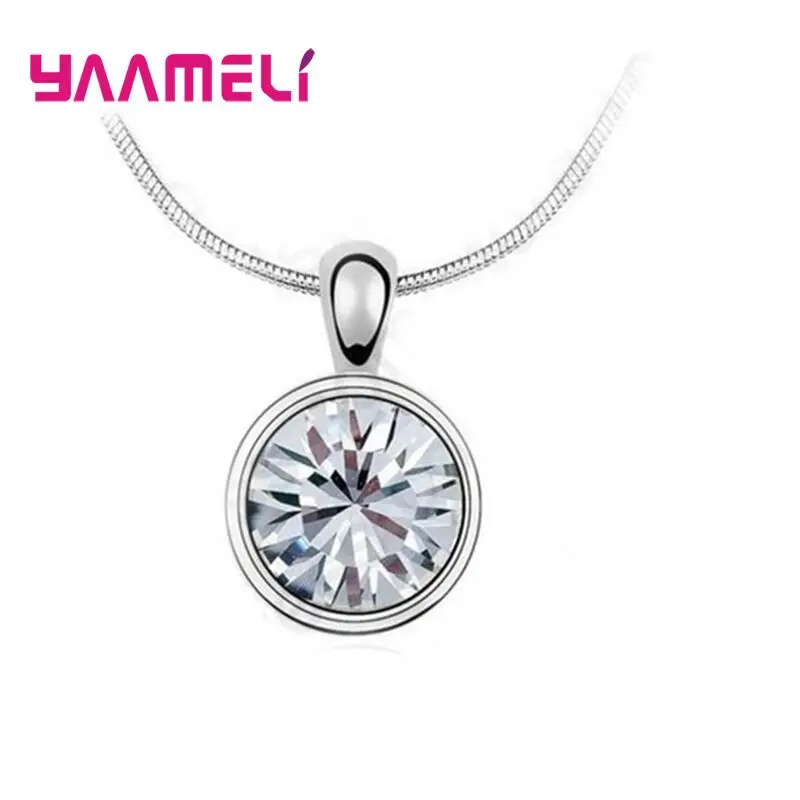B Set S025 Vente chaude Argent Sterling 925 Pierre Coeur Clé à Fermoir Collier