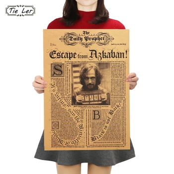 

TIE LER Sirius Orion Black Vintage Retro Kraft Poster Bar Wall Stickers Daily Prophet Decorative Paintings 42X30cm