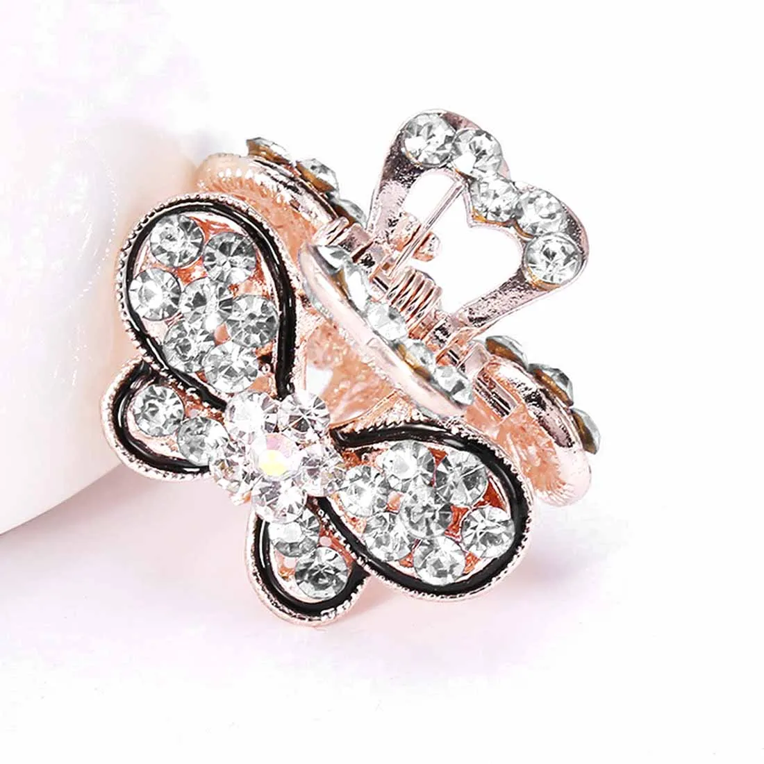 

The Cheapest Products Hair Accessories Hot Cute Retro Vintage Women Ladies Girls Crystal Butterfly Flower Hairpins Hair Clips