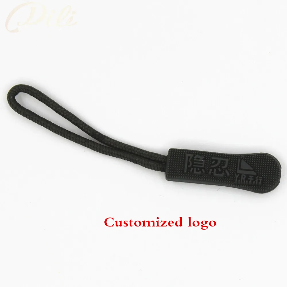 PVC zipper slider suitcase zipper slip rope puller detachable clip slider cord for bags garment accessory 10pcs/lot