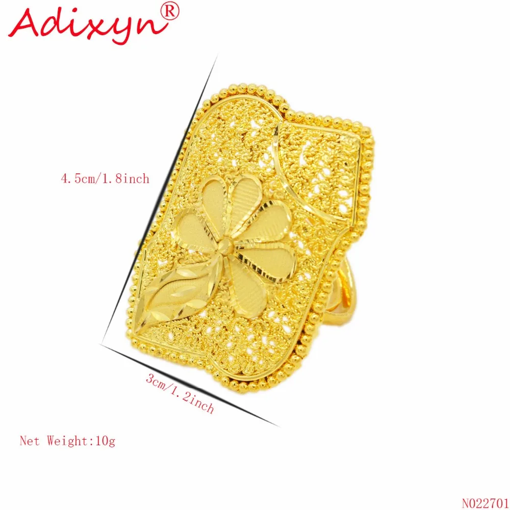 Adixyn India Plus широкое кольцо для женщин/девочек подростков золотой цвет модные