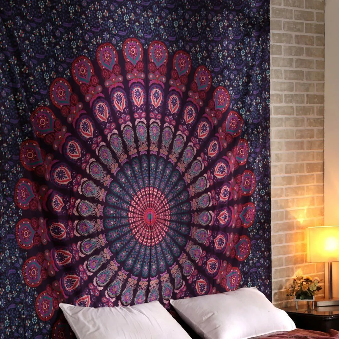 

Large Mandala Indian Tapestry Wall Hanging Bohemian Beach Towel Polyester Blanket Yoga Shawl Mat 2 Size Blanket
