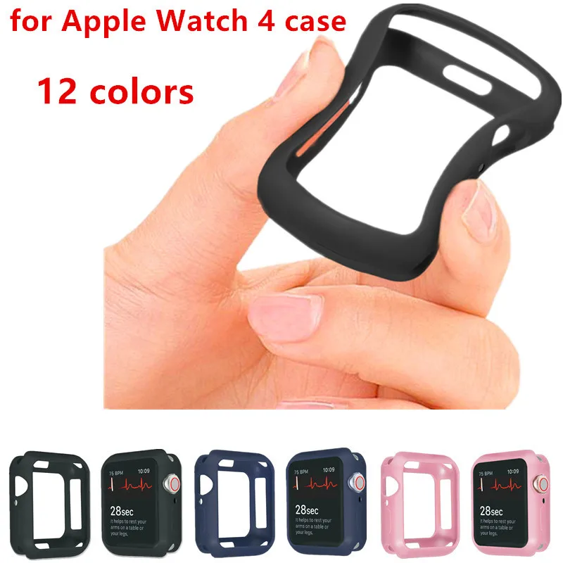 

Slim TPU Cover For Apple Watch case 44mm 40mm 42mm 38mm Fall resistance Full Protection case for IWatch 4 3 2 1 Accessories