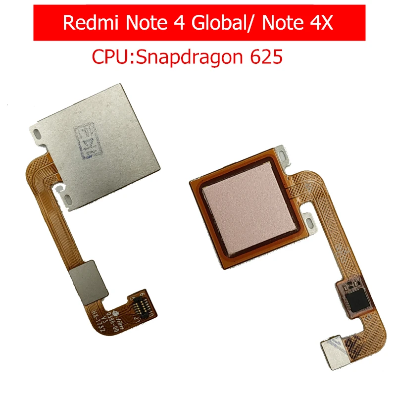 

for Xiaomi Redmi Note 4 Global/ Note 4X Fingerprint Scanner Flex Cable Touch Sensor ID Home Button Return Ribbon Repair Parts