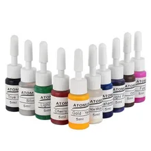 10pcs Permanent Makeup Tattoo Color Ink Pigments Body Eyebrow Paint Ink Tattoo Pigment Tattoo Accessories New year gift for art