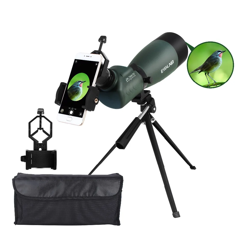 20 75X70 Spotting Scope with Tripod Cell Phone Holder BAK4 Monocular