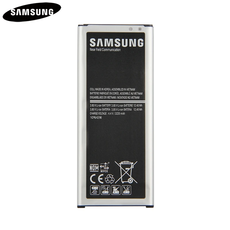 Батарея EB-BN910BBE/BBC для samsung GALAXY NOTE 4 N910u N910F N910H NOTE4 SM-N910G SM-N910C SM-N910K N910FQ 3220 мА-ч