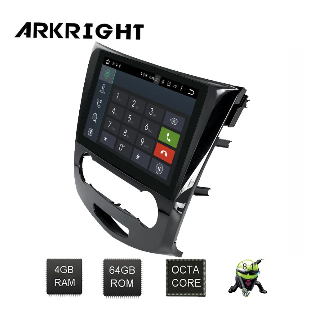 ARKRIGHT 10 1 'Ɗ + 64 ГБ 2Din IPS автомобильное радио/GPS Android 8 мультимедийный плеер Bluetooth