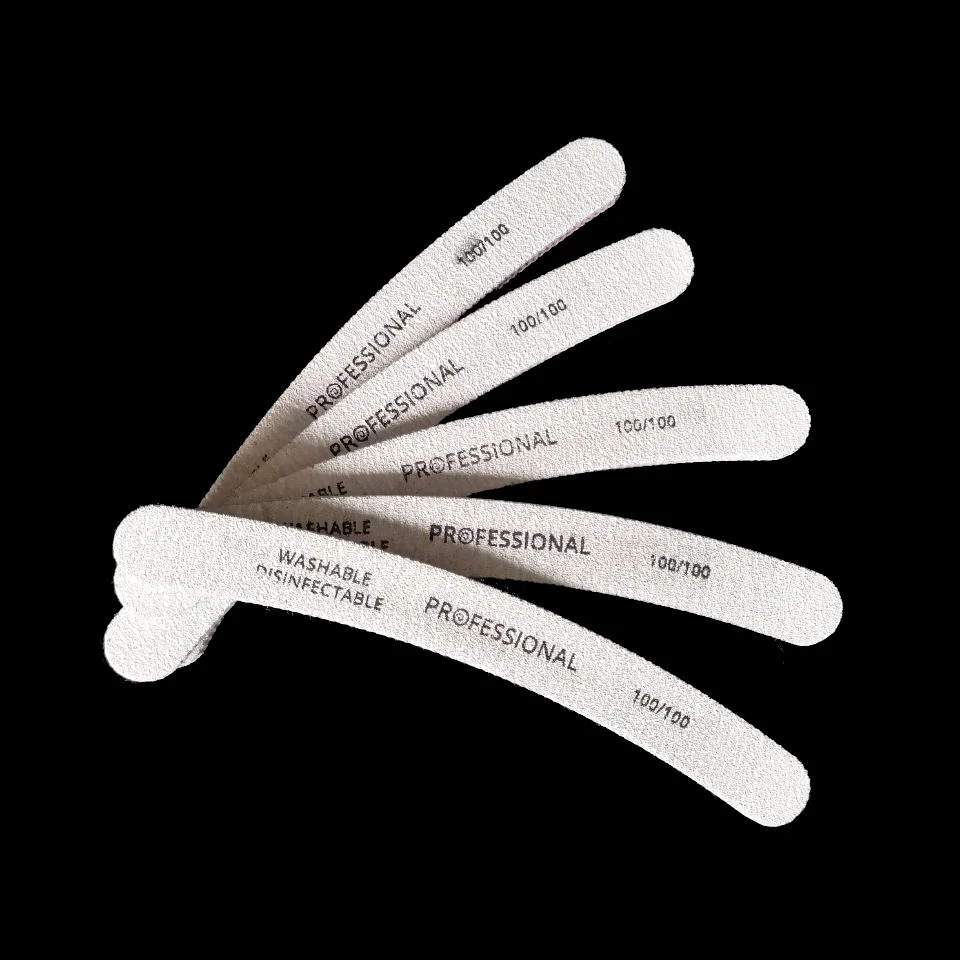 

5Pcs 100/100 Grit Beauty Nail Art Professional Nail Files Sanding Curved Multifunctional Nail Buffer For Nail Art Tips Manicure