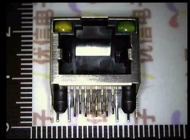 RJ45 8 P Экранирование сетевая кристаллическая головка розетка со светом