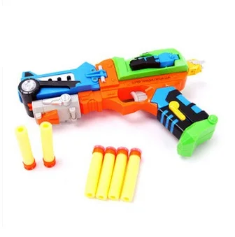 

Deformation Soft Bullet Gun Shooting Pistol gun 6 Bullets 2016 New Educational arma pistola megazine toys gun for kids