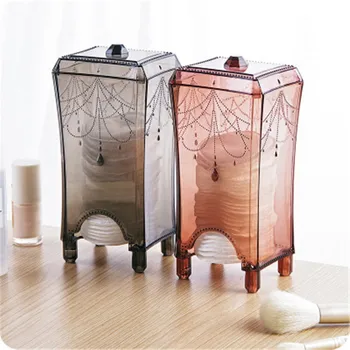 

1Pcs New Cotton Pad Makeup Storage Box Makeup Organizer for Cosmetics Boxes Storage Organizer Make up Desk Accessories Organizer