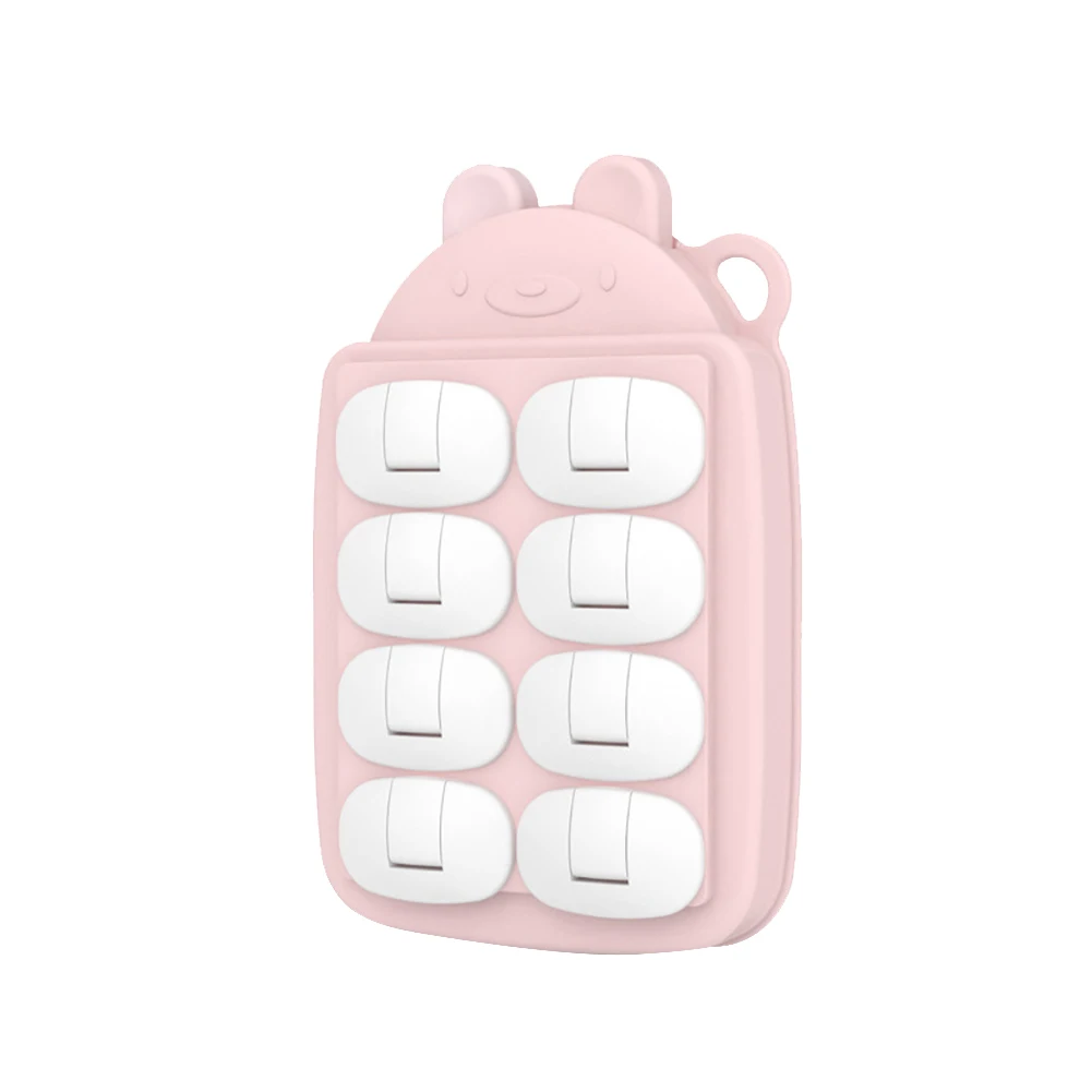 6/8Pcs электрическая заглушка для розетки заглушки для младенцев и маленьких детей, детское защитное устройство для домашнего декора Безопасность детей по уходу за ребенком - Цвет: Pink 3 Holes1