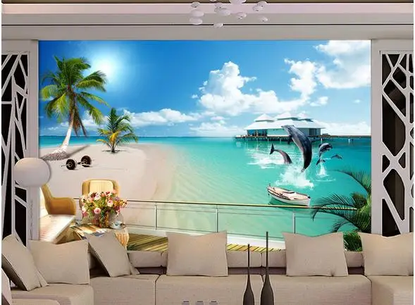Wall Paper Ocean Beach Murals Scenery Mural Wallpaper Wall Paper Ocean Beach Murals Scenery Mural Wallpaper Stickers Papel De Parede Wallpapers2017992 In Wallpapers From Home