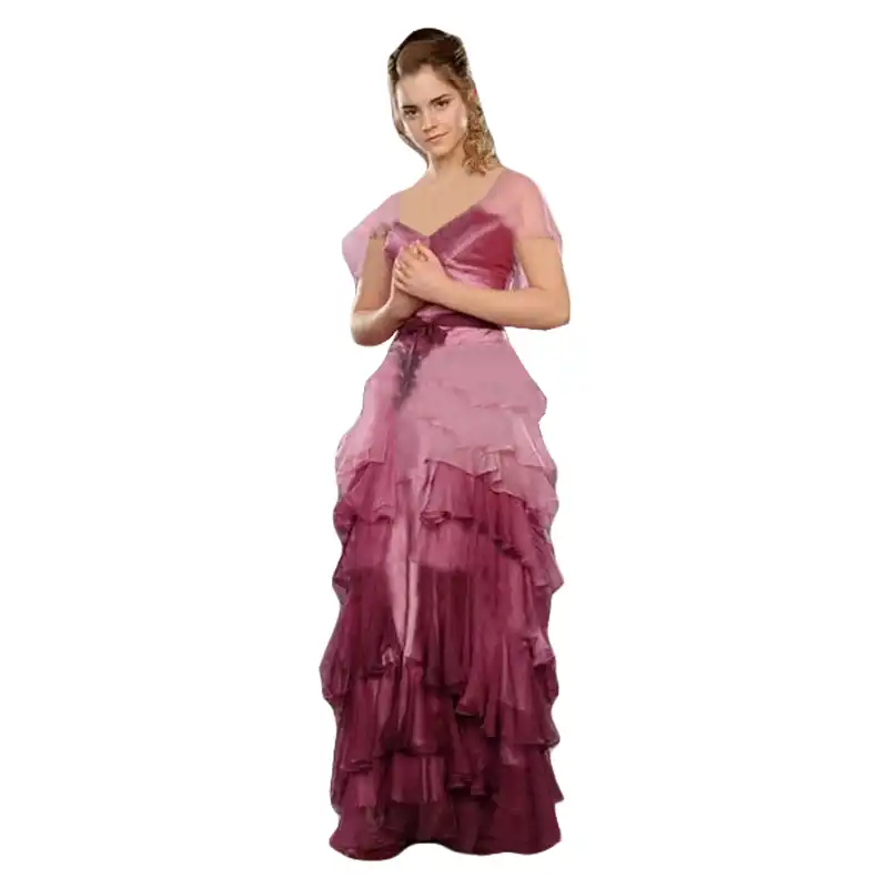 Hermione Granger Yule Ball Gown Dress Cosplay Costume Full Sets
