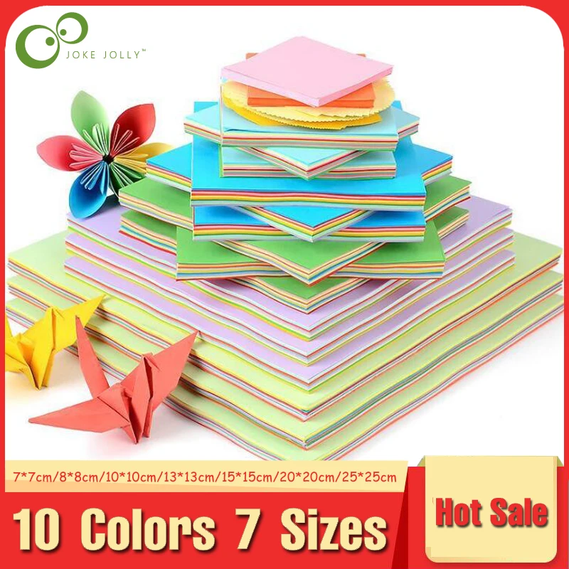 

200pcs/100pcs Colorful Craft DIY Paper Square Handmade Art Decorative Tools Papers Books Ad Card Box Party Wedding Decors GYH