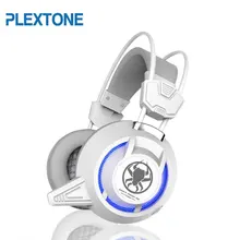 PLEXTONE PC835 Gaming Headphone Cor Branca Led Usb Luz Para PC Computador Notebook Com Fio Fone de Ouvido Com Microfone 2.2 m Cabo