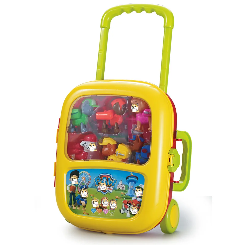 

Paw patrol trolley case toy model children's version play house toy suitcase trolley case children gift toy model