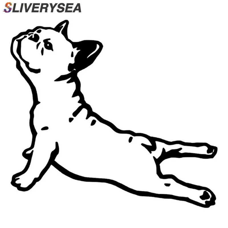 

SLIVERYSEA Bulldog France Animal Vinyl Car Sticker Pet Dog Cartoon For Cars Decorative Accessories Fashion Decal Car Styling