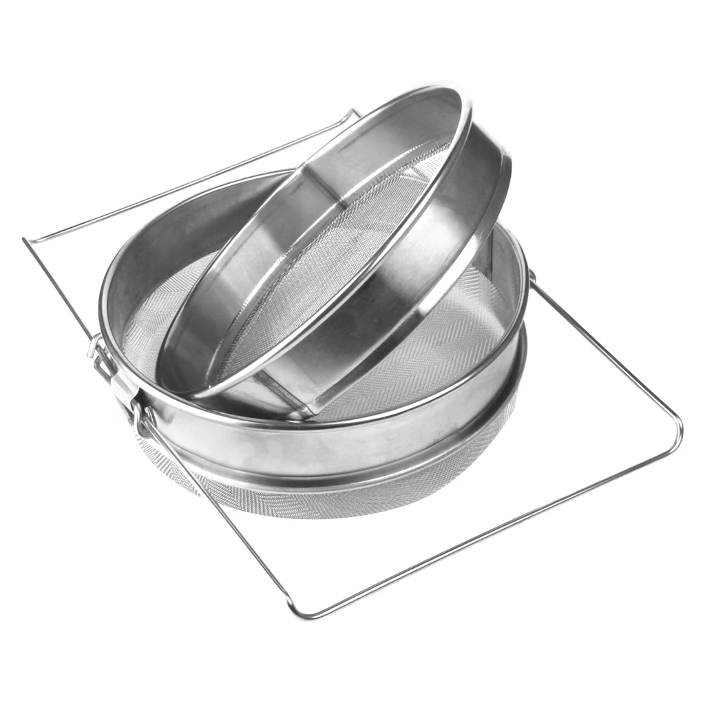 Double Honey Strainer Filter Apiary Honey Extracting Beekeeping Tool Rust-proof  Heavy Duty