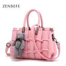 ZENBEFE Bonbonfarben Frauen Handtasche Nette Dekoration Frauen Tasche Kapazität Frauen Messenger Bags Einstellung Paket Kupplung Mode Tasche