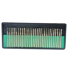 2.35mm Rotary Tools Electroplated Diamond Grinding Heads 30pcs Burrs Bur For Dremel Rotary Tool Diamond Burs Drill Bit