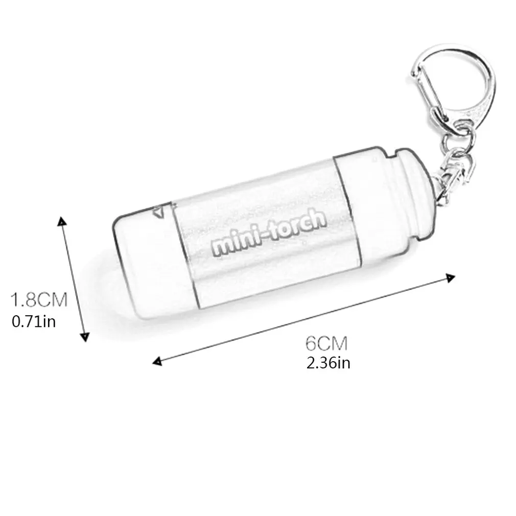 Мини светодиодный светильник USB Перезаряжаемый супер яркий фонарь светильник вес водонепроницаемый флэш-светильник с кольцом для ключей Прямая поставка