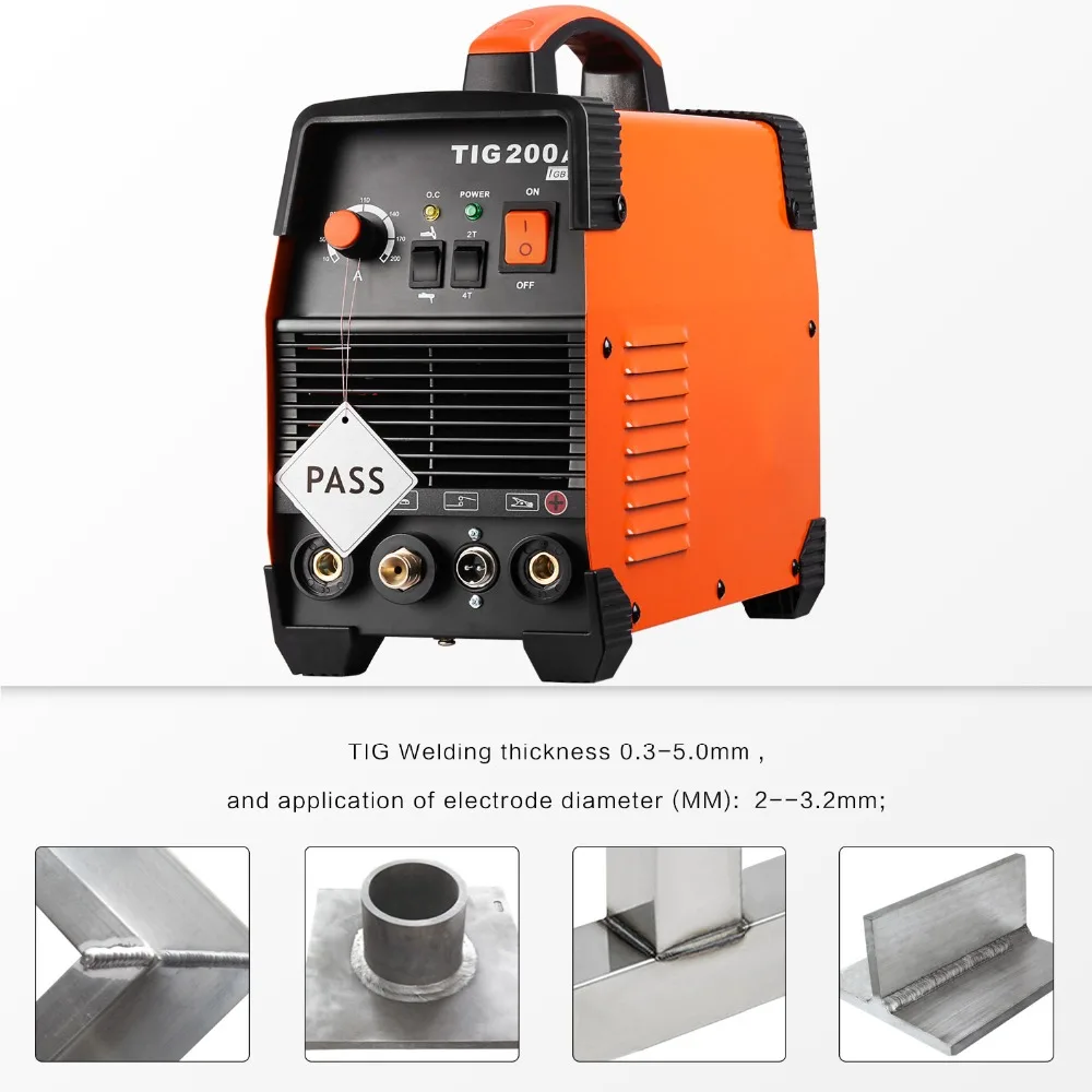Сварочный аппарат Tig WSE 200A Arc TIG MMA 2 в 1 Argon Tig 2T 4 T, сварочный аппарат из нержавеющей стали и углеродистой стали, технология IGBT