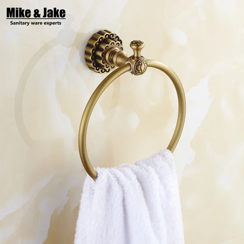 Buy Antique brass wall hand towel shelf wall towel