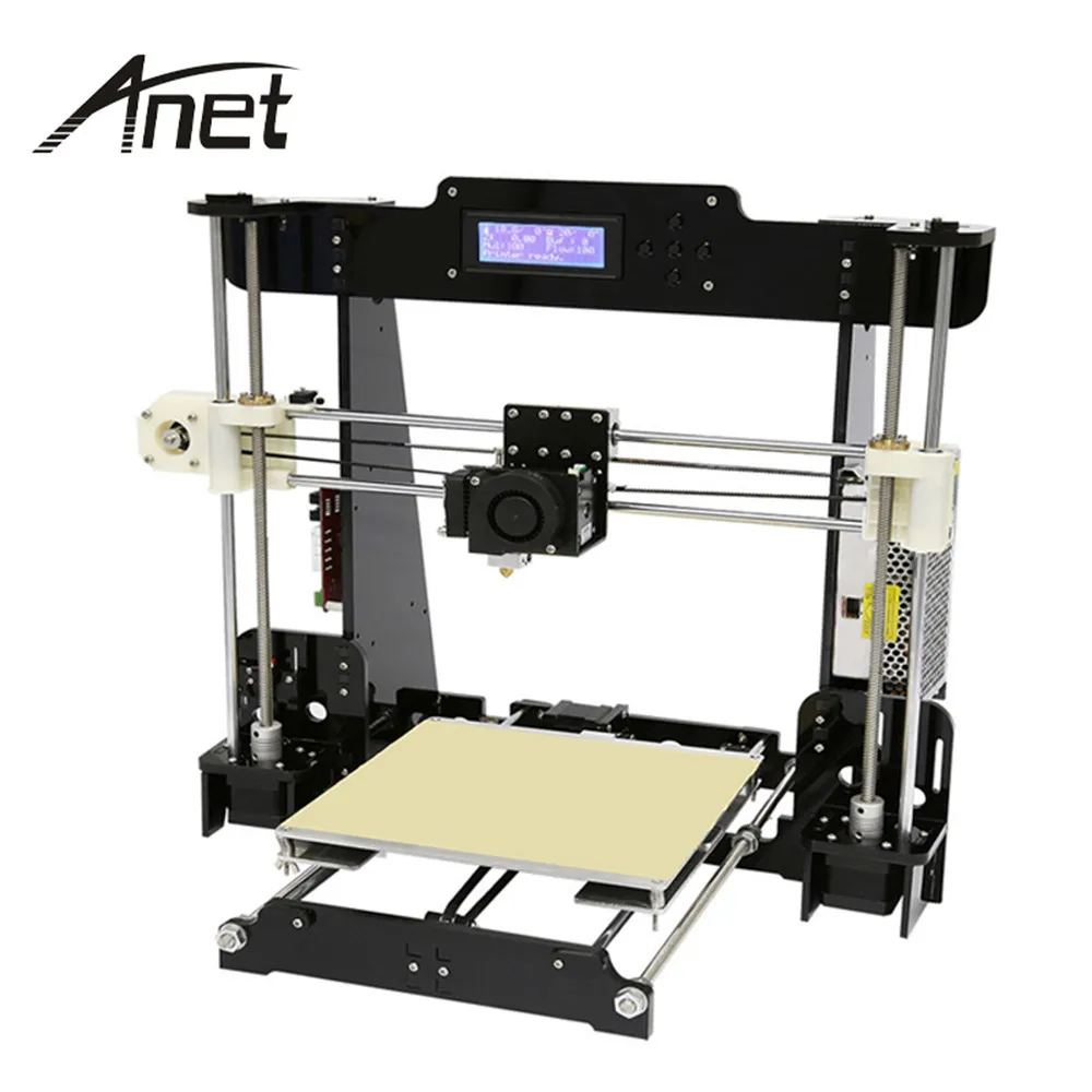 Прямая с фабрики Anet A8 A6 E10 E12 обновление Prusa I3 автоматическое выравнивание 3d принтер ЖК-экран DIY 3 D принтер с бесплатной нитью