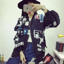 BIGBANG Южная Корея ulzzang G-Dragon с головой ветер BF Harajuku граффити письма бейсбольное пальто и любителей GD студент