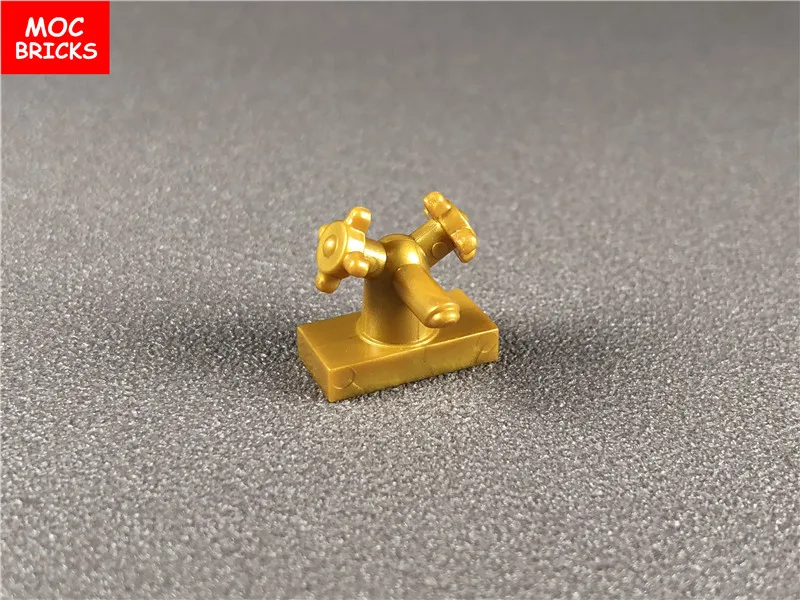 50pcs/lot MOC Bricks DIY Tap 1 x 2 with Dual Handles Small fit 13770 Building Blocks Assembled Toys for children Xmas gift | Игрушки и