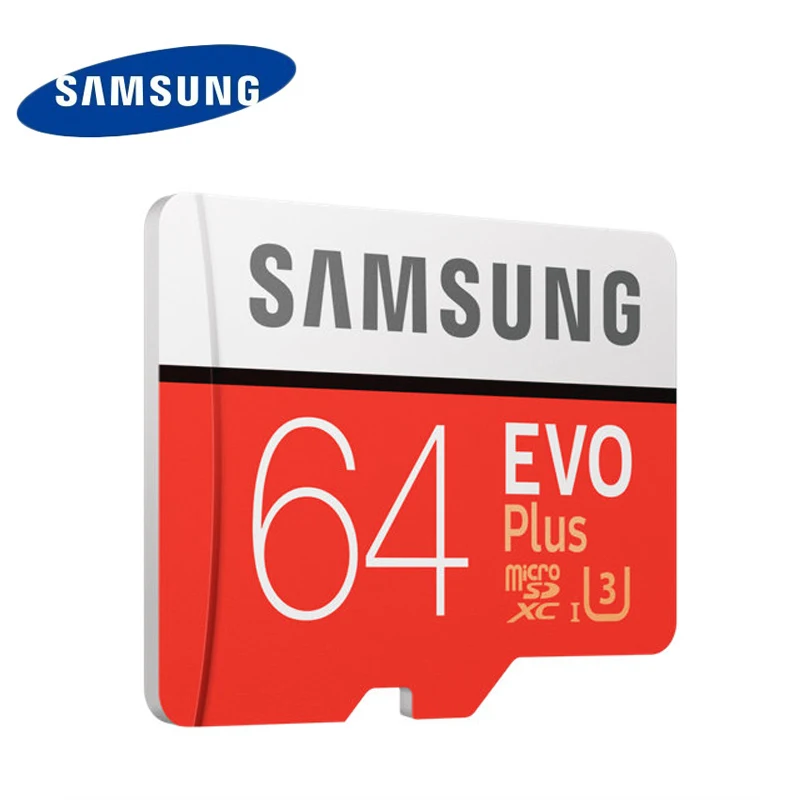 SAMSUNG EVO Plus, Micro SD карта, 32 ГБ, 64 ГБ, 128 ГБ, класс 10, MicroSDHC, UHS-1, карта памяти, 256 ГБ, U3, 4 k, Microsdxc, TF карта - Емкость: 64 ГБ