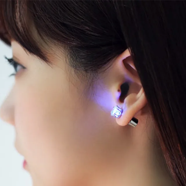 Cool Luminous Led Earrings For Women Men Zircon Stud Cool Luminous Led Earrings For Women Men Zircon Stud Bling Shiny Earring Party Fashion