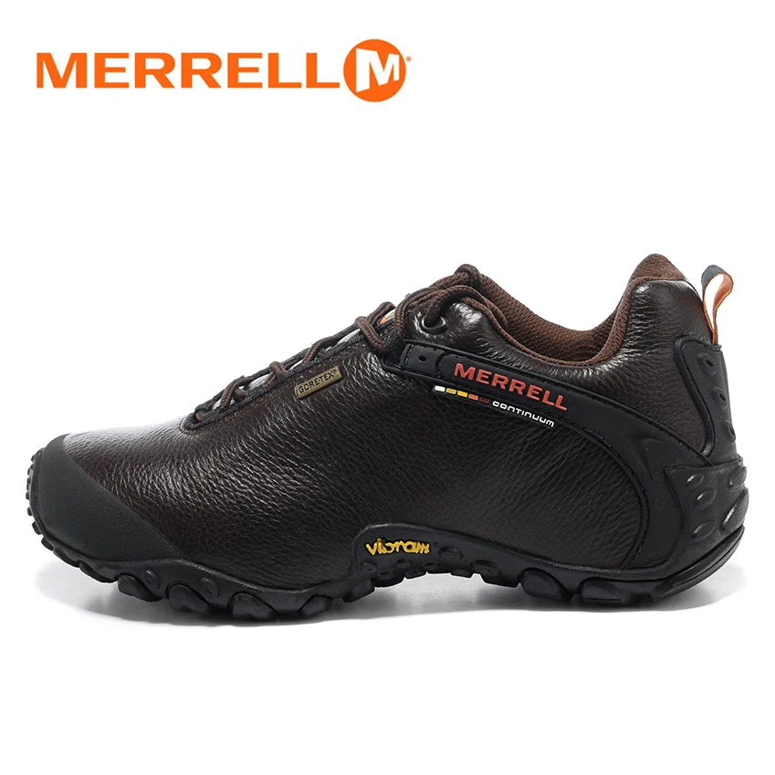 Merrell zapatos de senderismo de cuero genuino para hombre, zapatillas  originales para acampar al aire libre, montañismo, café, escalada, tallas  39 46|genuine leather hiking shoes|hiking shoesleather hiking shoes -  AliExpress