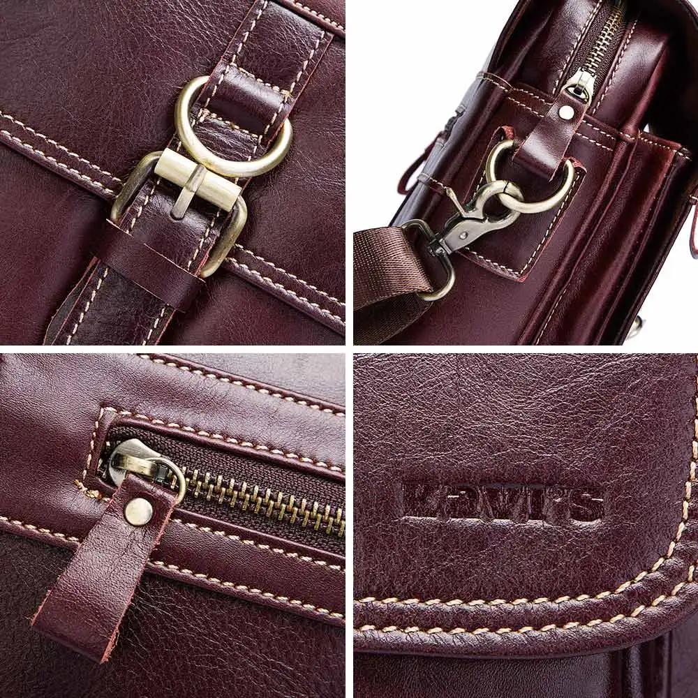 KAVIS 100% جلد طبيعي حقيبة ساع الرجال حقيبة يد فاخرة حريمي Bolsas السفر العلامة التجارية تصميم Crossbody حقيبة كتف ل مخلب