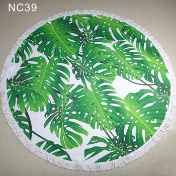 

Large Round with Tassel Circle Bohemia Beach Towel Wash Cloth Reactive Print Bath Towel Sports Towel Polyeste ST-1719