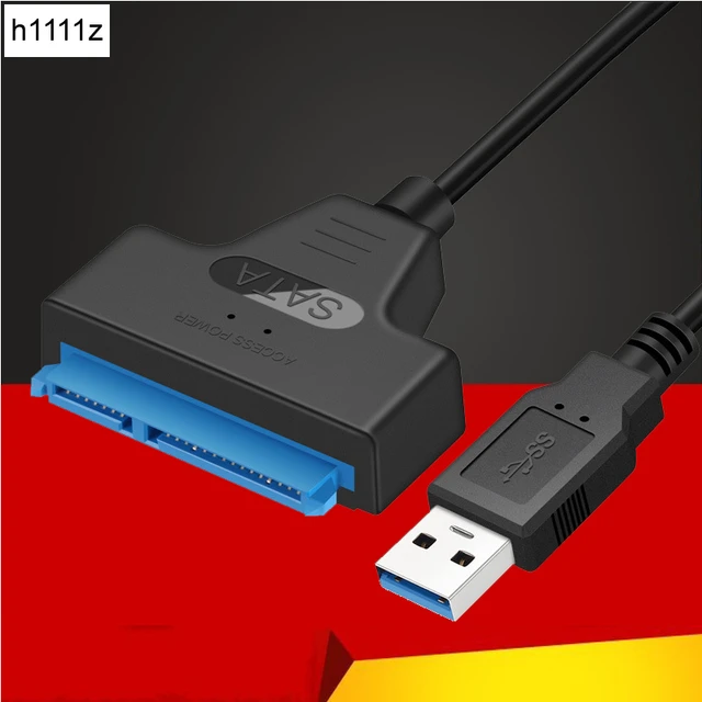 Adaptateur SSD de pilote de disque dur USB 3.0 vers SATA 22 broches de 2,5  et 3,5 pouces