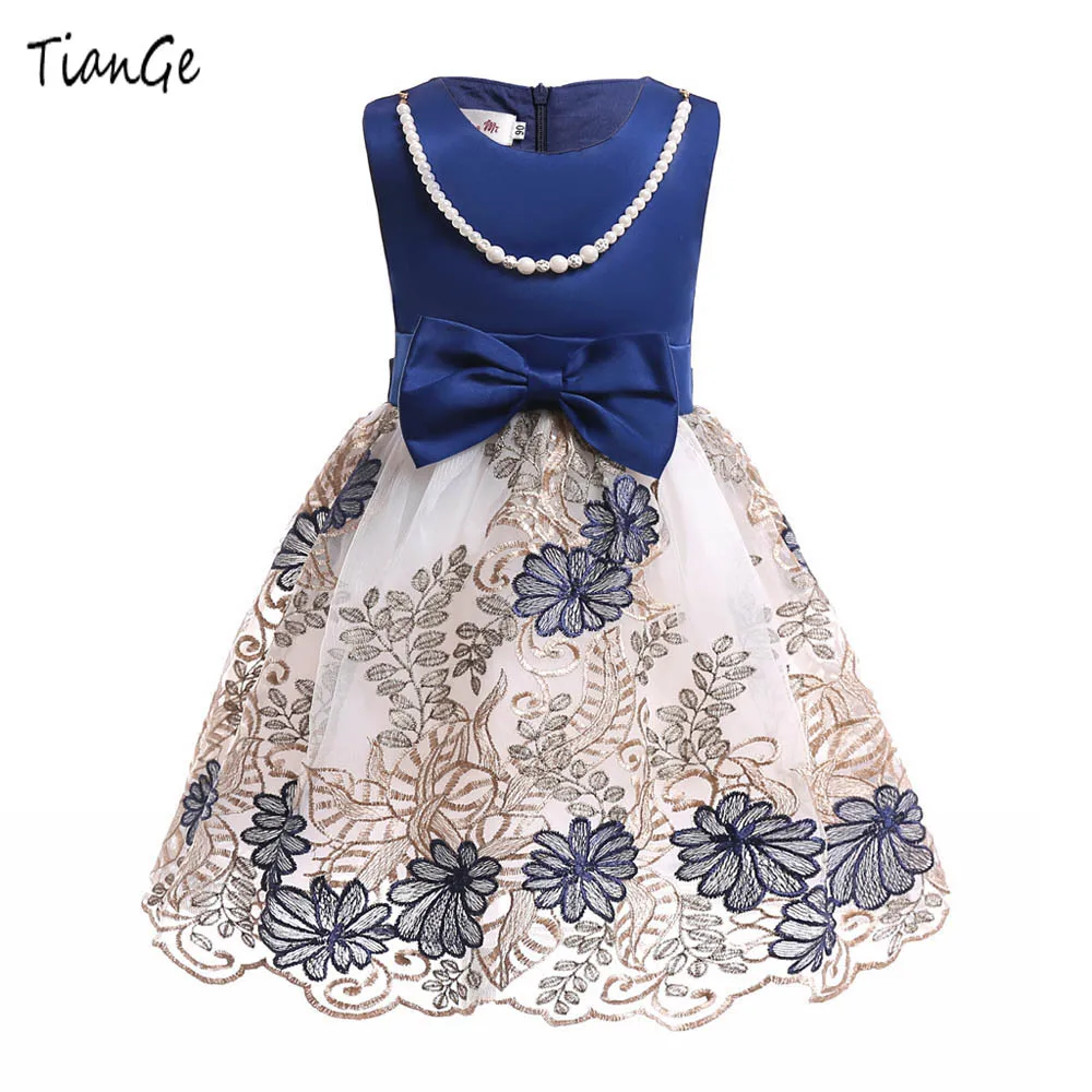 

Tiange 2018 Elegant Summer Dress for Girls Children Clothing Flower Princess Girls Dress Birthday Party Wedding Dress Vestidos