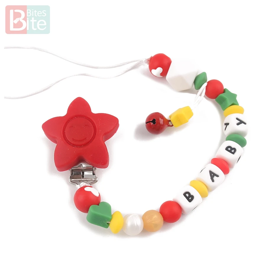 Bite Bites 1PC Silicone Teething Baby Pacifier Chain Food Grade