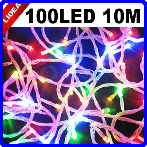 

10M 100 LED 9 Colors Wedding Party New Year Xmas Navidad Garland Decoration Cord Outdoor Fairy String Christmas Light CN C-22