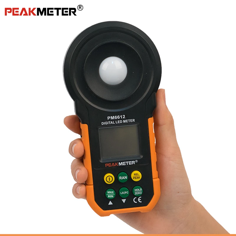 Peakmeter MS6612(0.01lux/0.01FC разрешение) цифровой светильник Lux Lumenmeter Lux/FC