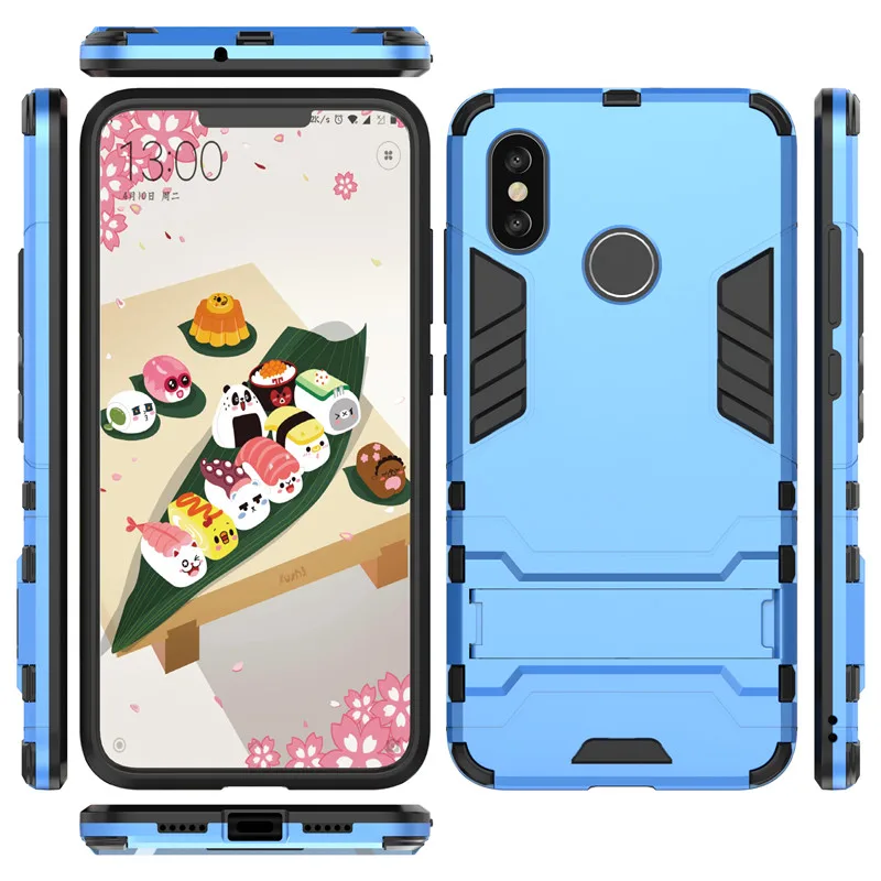 

Rubber Robot Armor Hard Back Phone Case for xiaomi Mi 8 SE 4 5 5S Plus MI MIX Note 2 Redmi 5 in Hybrid TPU Silicon PC Cover