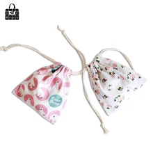 Rose Diary Fashion Fresh Pouch Pocket Portable Travel Accessories Small Pouch Bag cotton linen Coin Wallet Organizers Bag