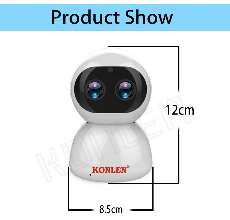 Ip-камера с двумя объективами, PTZ, wifi, автоматическое отслеживание, зум, CCTV, 1080 P, 2MP, домашняя, умный дом, безопасность, облако, широкий угол, видео, собака, Детская ИК-камера