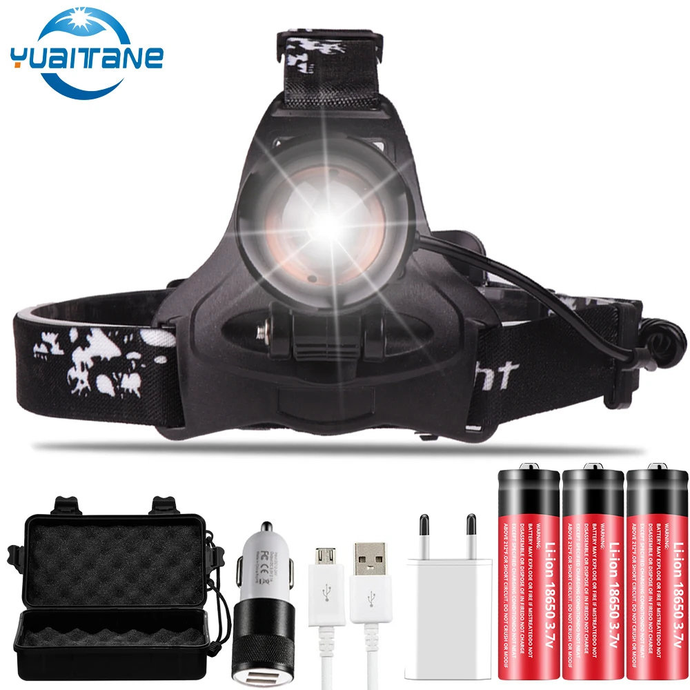 

60000lm xhp50.2 headlight Super Bright Led Headlamp usb Rechargeable xhp50 Head Torch xhp70.2 lantern 3*18650 battery fishing
