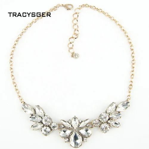 AA-N81859/tracysger/прозрачный ожерелье со стеклянными кристаллами | Украшения и