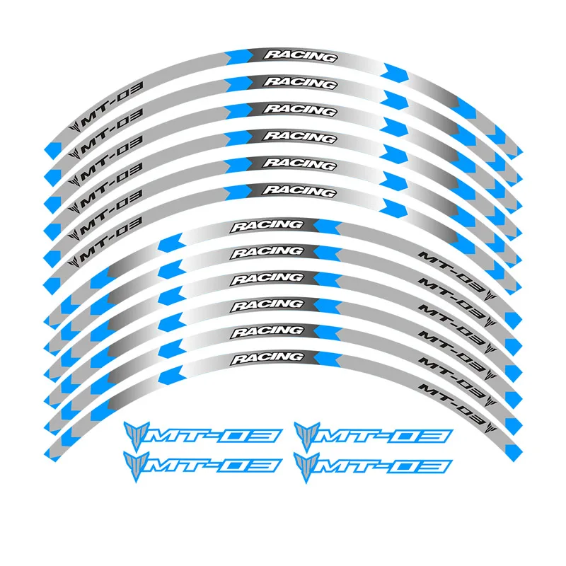 Лидер продаж 4 цвета колеса мотоцикла отличительные светоотражающие наклейки обода полосы мотоцикл mt03 для YAMAHA MT-03