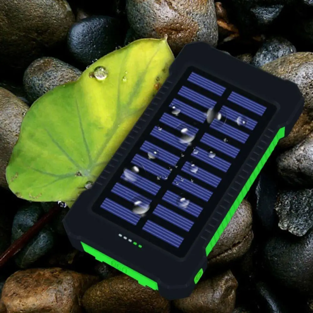 30000 мАч аккумулятор на солнечной батареи Мощность Bank внешняя Батарея Портативный